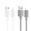 USB A tipo į „Lightning“ tipo laidas Hoco 2,4A, 1 m, X107, pilka