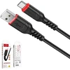 Cable USB A to USB C Hoco QC 3A 1 m X59 juodas