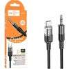 Kabelis AUX Jack 3,5 mm - USB C Hoco 1,2 m UPA27 juodas