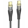 Cable USB C to USB C Hoco 3A 60W 1,2 m U121 juodas