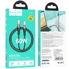 Cable USB C to USB C Hoco 3A 60W 1,2 m U121 juodas