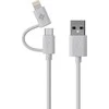 USB kabelis iBattz USB-A - Žaibas 1 m Balta (IB- CBL- LGN- WH)