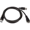 USB kabelis InLine 2x USB- A - 1 m Juoda (35415Y)