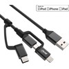 USB kabelis InLine USB-A - Žaibas 1,5 m Juodas (31515S)