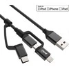 USB kabelis InLine USB-A - Žaibas 1,5 m Juodas (31515S)