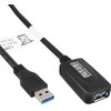 InLine USB-A 3.2 Gen.1 plėtinys, USB-A į USB-A, juodas - 5 m