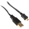 InLine Micro-USB 2.0 plokščias kabelis, USB-A iki Micro-B, juodas - 3m