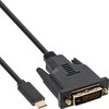 USB kabelis InLine USB-C - DVI-D 1 m Juodas (64131)