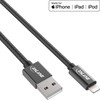 InLine Lightning USB kabelis, juodas/aliuminis, 2m MFi sertifikuotas
