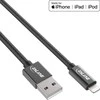 InLine Lightning USB kabelis, juodas/aliuminis, 2m MFi sertifikuotas