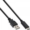 USB kabelis InLine USB-A - USB-C 3 m Juodas (35733)