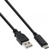USB kabelis InLine USB-A - USB-C 3 m Juodas (35733)