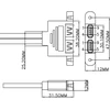 USB laidas „Inline“ 2x USB-A - 19 kontaktų, 0,45 m, juodas