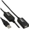 USB kabelis InLine USB-A - USB-A 10 m Juodas (34612I)