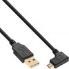 MicroConnect USB kabelis InLine USB-A - mikroUSB 0,5 m juoda (31705T)