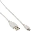 InLine USB laidas USB-A – microUSB 5 m baltas (31750W)