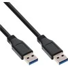 USB 3.0 laidas „InLine“, A–A, juodas – 0,3 m