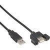 USB kabelis InLine USB-A - USB-A 0,6 m Juodas (B-33440E)
