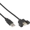USB kabelis InLine USB-A - USB-A 0,6 m Juodas (B-33440E)