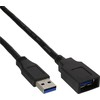 USB kabelis InLine USB-A - USB-B 2,5 m Juodas (35625)