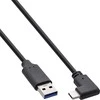 USB kabelis InLine USB-A - USB-C 0,5 m Juodas (35716W)