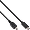 USB kabelis InLine USB-C - miniUSB 1 m Juodas (35751)