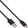 USB kabelis InLine USB-A - USB-C 0,5 m Juodas (35736)