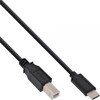 USB kabelis InLine USB-C - USB-B 2 m juoda (35762)