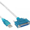 USB laidas InLine USB-A - IEEE 1284 (LPT) 1,8 m permatomos (33397I)
