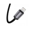Jellico B27 Pīta Auduma iPhone un iPad USB-C uz Lightning Datu un Ātrās PD 30W uzlādes Vads 1m Melns