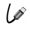 Jellico B27 Pīta auduma Universāla USB uz USB-C Datu un Ātrās PD 30W uzlādes Kabelis 1m Melns