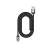 Jellico B27 Pīta auduma Universāla USB uz USB-C Datu un Ātrās PD 30W uzlādes Kabelis 1m Melns