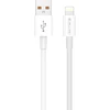 Jellico B1 Izturīgs-Mīksts iPhone un iPad Lightning uz USB Datu un Ātrā Lādētāja Vads 1m Balts