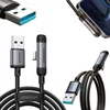 Joyroom S-A56 EnjoyX Series 90° USB-A – USB-C 3A kabelis 1.2m – juodos spalvos