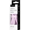 USB - microUSB kabelis 1 m silikoninis rožinis Kruger & Matz Basic