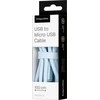 USB - microUSB kabelis 1 m silikoninis mėlynas Kruger & Matz Basic