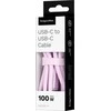 USB tipas C – C tipo USB kabelis 1 m silikoninis rožinis Kruger & Matz Basic