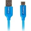 LANBERG CA-USBO-22CU-0010-BL laidas Premium Quck Charge 3.0 USB-C M A M 1m Mėlyna
