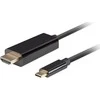 USB kabelis Lanberg USB-C - HDMI 1 m Juodas (CA-CMHD-10CU-0010-BK)