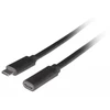 Lanberg | USB-C M/F 3.1 kabelis | CA-USBE-20CC-0005-BK