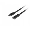 Lanberg | USB-C M/F 3.1 kabelis | CA-USBE-20CC-0015-BK