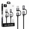 USB kabelis Lenyes USB-A + USB-C - USB-C + Lightning 1 m Juodai pilkas