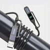 Kabelis USB Lenyes USB-A + USB-C - USB-C + Lightning 1 m Juodai-pilka