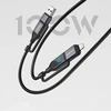 Kabelis USB Lenyes USB-A + USB-C - USB-C + Lightning 1 m Juodai-pilka