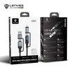 Kabelis USB Lenyes USB-A + USB-C - USB-C + Lightning 1 m Juodai-pilka