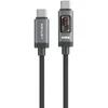 USB laidas Lenyes USB-C - USB-C 1,2 m juodai pilkas
