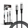 USB laidas Lenyes USB-C - USB-C 2 m Juodai sidabrinis