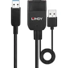 USB Kabelis - LINDY Hibridinis USB 3.2 Type A Laidas, 10Gbps, 35 m, Juodas
