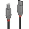 USB Kabelis - LINDY Anthra Line USB 2.0 Type A į B Laidas, 7.5 m, Juodas