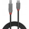 USB Laidas - LINDY Anthra Line USB 3.2 Type C į B Laidas, M/M, 5Gbp, 0.5 m, Juodas